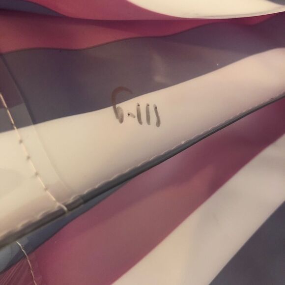 Dress barn shopping tote stripe pattern plastic beach vibes spacious trend - Picture 8 of 15